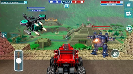 Blocky Cars tank games online MOD APK 8.3.11 (Damage Multiplier God Mode) Android