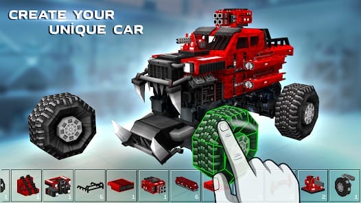 Blocky Cars tank games online MOD APK 8.3.11 (Damage Multiplier God Mode) Android