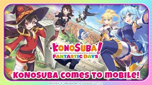 KonoSuba Fantastic Days MOD APK 4.9.2 (Damage Defense Infinite SP & Skill) Android