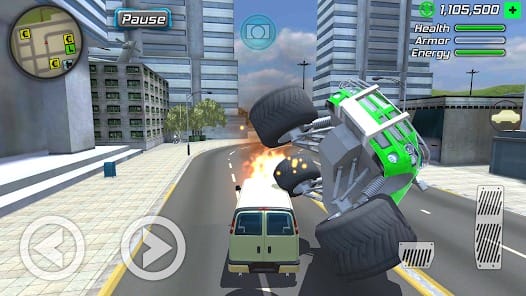 Rope Frog Ninja Hero Car Vegas MOD APK 2.5.2 (Unlimited Money Mega Menu) Android