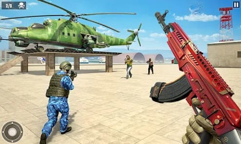 Anti-Terrorist Shooting Game MOD APK 4.8 (God Mode Dumb Enemy) Android