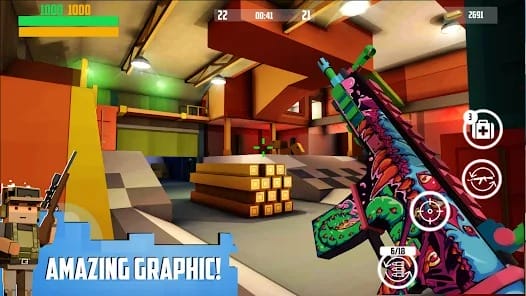 Block Gun FPS PvP War Onlin MOD APK 8.5 (Unlimited Money Dumb Enemy) Android