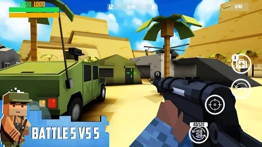 Block Gun FPS PvP War Onlin MOD APK 8.5 (Unlimited Money Dumb Enemy) Android