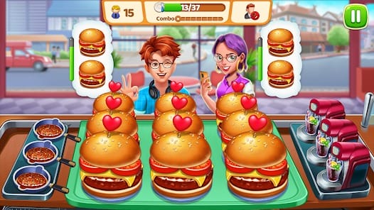 Cooking Games Cooking Town MOD APK 1.3.7 (Unlimited Gems Hearts) Android