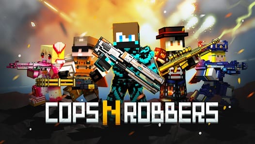 Cops N Robbers Pixel Craft Gun APK 13.7.1 (MOD Mega Menu) Android