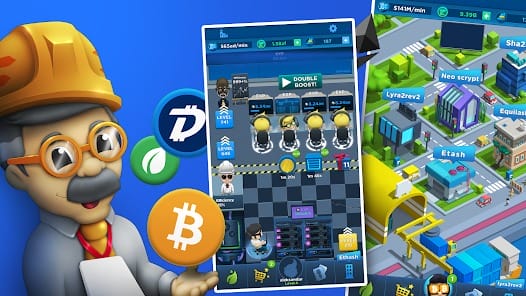 Crypto Idle Miner Play Earn MOD APK 1.30.0 (Free Shopping Gold) Android