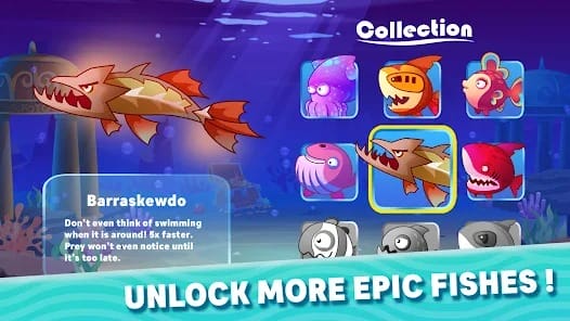 Fish.IO Hungry Fish MOD APK 1.8.4 (Menu Energy Size Speed) Android