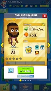 Idle Five Basketball tycoon MOD APK 1.37.2 (Menu Money Skill CD Attack speed) Android