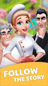 Merge Restaurant Makeover MOD APK 2.18.3 (Free Shopping) Android