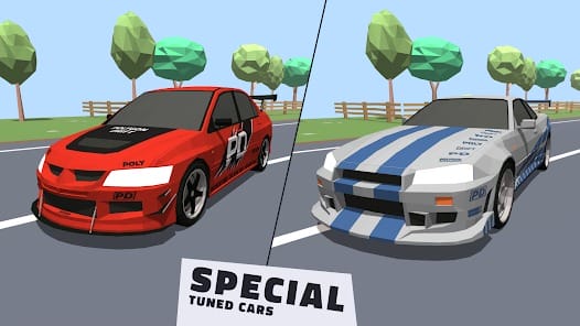 Polygon Drift Traffic Racing MOD APK 1.0.4.1 (Unlock All Cars Unlimited Spins) Android