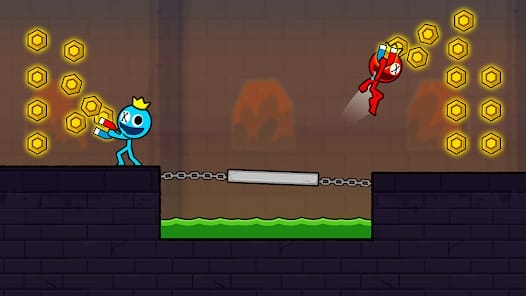 Red and Blue Stickman 2 MOD APK 2.1.0 (Unlocked Skins) Android