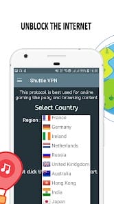 Shuttle VPN Fast & amp Secure VPN MOD APK v2.1 (Premium Unlocked) Android