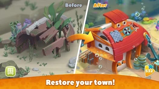 Undersea Solitaire Tripeaks MOD APK 1.41.0 (Unlimited Heart Boosters) Android