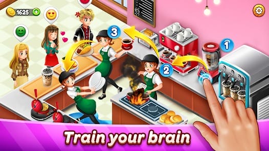 Cafe Panic Cooking games MOD APK 1.49.1 (Free Outfits Unlimited Currency) Android