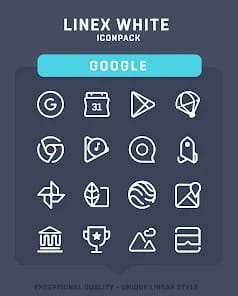 LineX White Icon Pack APK 4.4 (Patched) Android