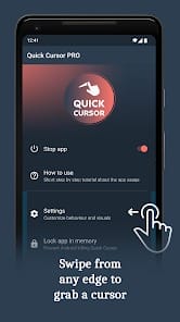 Quick Cursor One Handed mode MOD APK 1.25.7 (Pro Unlocked) Android