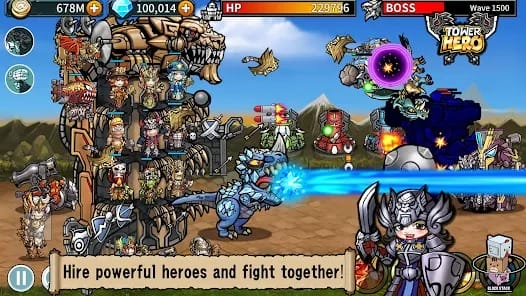 Tower Hero Tower Defense MOD APK 1.11.11 (Free Building) Android