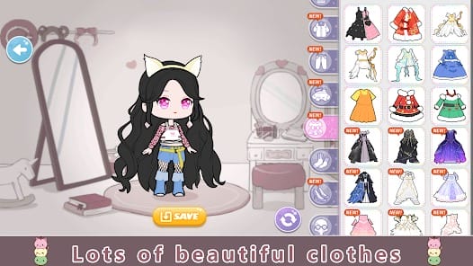 YOYO Doll girl dress up games MOD APK 4.5.6 (Money Unlocked Skins No ADS) Android