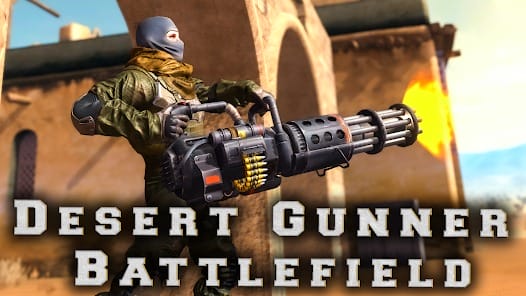 Desert Gunner Machine Gun Game MOD APK 2.0.29 (Free Rewards) Android