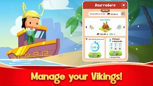 Idle Vikings Tycoon Valhalla MOD APK 0.5.0 (Unlimited Materials Food) Android