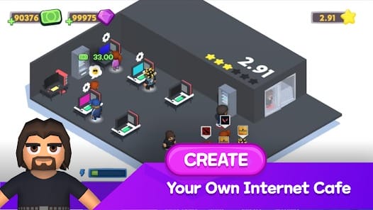Internet Cafe Creator Idle MOD APK 2.5.5 (Unlimited Money Diamonds) Android