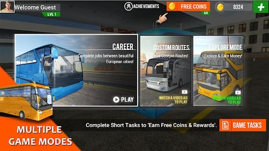 Bus Simulator 2023 Transport MOD APK 1.10.4 (Unlimited Money No Ads) Android
