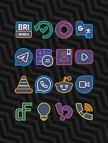 Garis Dark Lines Icon Pack APK 5.2 (Patched) Android