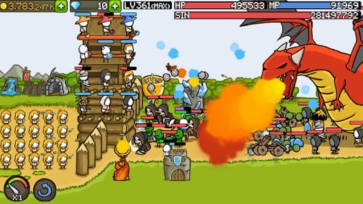 Grow Castle Tower Defense MOD APK 1.39.6 (One Hit God Mode Money) Android