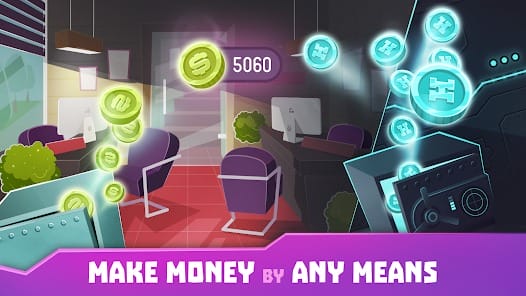 Hacker or Dev Tycoon Tap Sim MOD APK v2.4.14 (Unlimited Money VIP Unlocked) Android