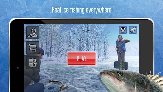 Ice fishing Fisher simulator MOD APK 1.2034 (Free Shopping) Android