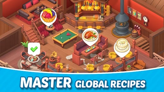 Merge Cooking Theme Restaurant MOD APK 1.1.20 (Unlimited Diamonds) Android