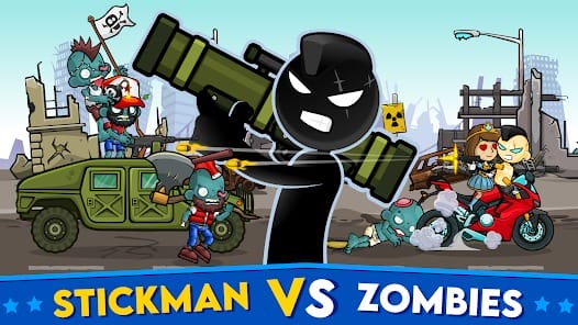 Stickman and Gun Zombie War MOD APK 1.0.6 (Godmode Unlimited Ammo) Android