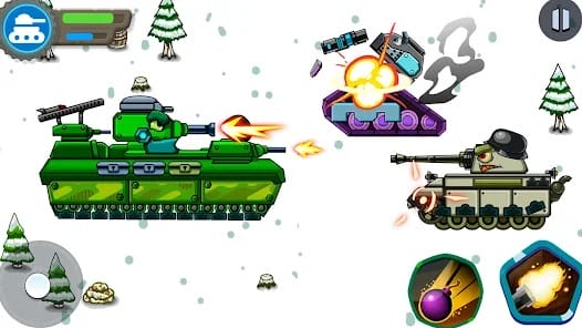 Tank battle Tanks War 2D MOD APK 6.7.4 (Dumb Enemy) Android