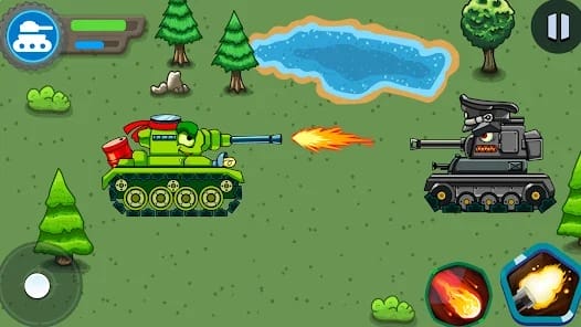 Tank battle Tanks War 2D MOD APK 6.7.4 (Dumb Enemy) Android