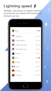 Tomato VPN Hotspot VPN Proxy MOD APK 19 (Premium Unlocked) Android