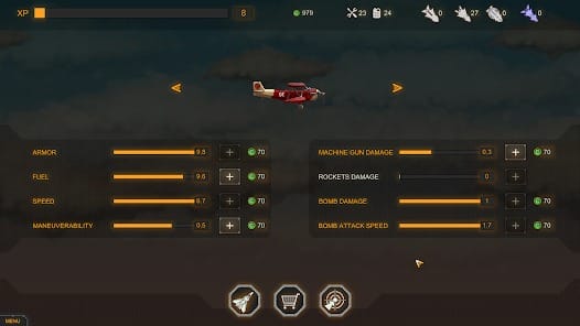Aircraft Evolution MOD APK 4.0.3 (Unlimited Money Fuel Bombs) Android