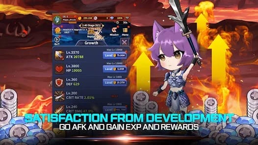 Cat Warrior Girls Afk Idle MOD APK 1.0.7 (Damage Multiplier) Android