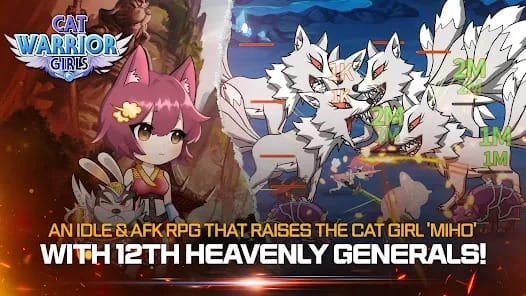 Cat Warrior Girls Afk Idle MOD APK 1.0.7 (Damage Multiplier) Android
