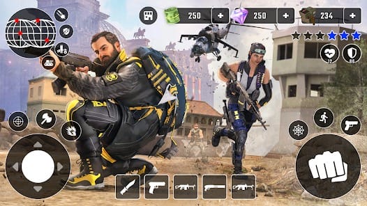 Gun Battleground Fire Games MOD APK 2.0.0 (God Mode Dumb Enemy) Android