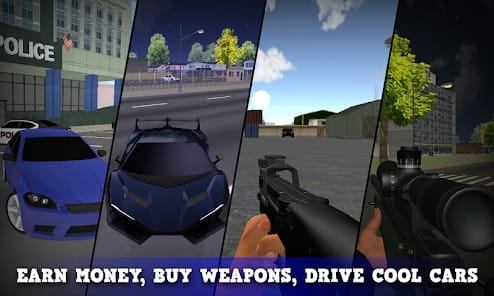Justice Rivals 3 Cops Robbers MOD APK 1.097 (Unlimited Money God Mode) Android