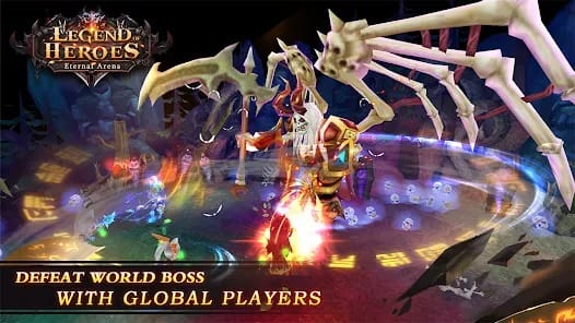 Legend of Heroes Eternal Arena MOD APK 1.4.0 (Damage Defense Multiplier God Mode) Android