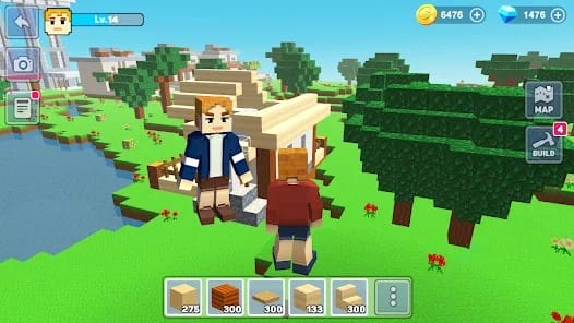 MiniCraft Blocky Craft 2023 MOD APK 4.0.37 (Unlimited Gold Gems) Android