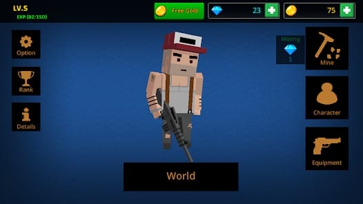 Pixel Z Hunter 3D Survival MOD APK 4.1.4 (High Gold Drop One Hit Kill) Android