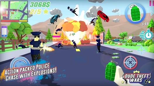 Dude Theft Wars Offline games MOD APK 0.9.0.9c2 (God Mode Unlimited Money) Android