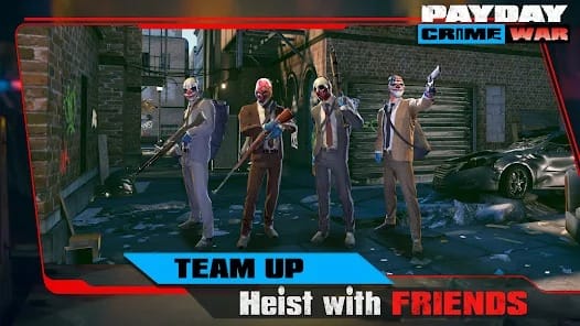 PAYDAY Crime War MOD APK 2023.2.2 (Free Rewards) Android