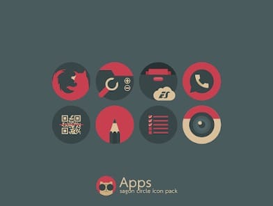 Sagon Circle Dark Icon Pack APK 14.0 (Full Version) Android