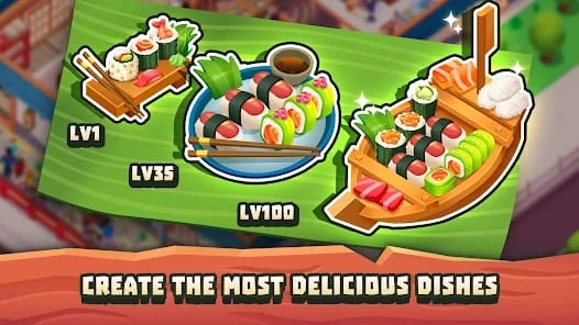 Sushi Empire Tycoon Idle Game MOD APK 1.0.0 (Unlimited Money Builder) Android