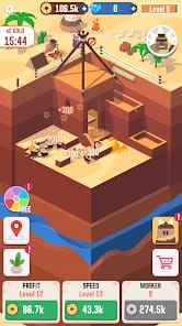 Idle Digging MOD APK 1.7.5 (Unlock Character Skin) Android