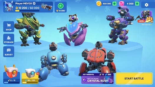 Little Big Robots Mech Battle MOD APK 1.6.0 (God Mode Dumb Enemy) Android