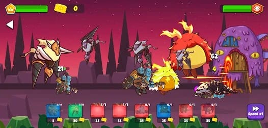 Heroes vs Monsters Tower War MOD APK 1.0.21 (Unlimited Crystals Blue Boxes) Android